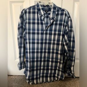 J.Crew Casual button down shirt, navy checked size large